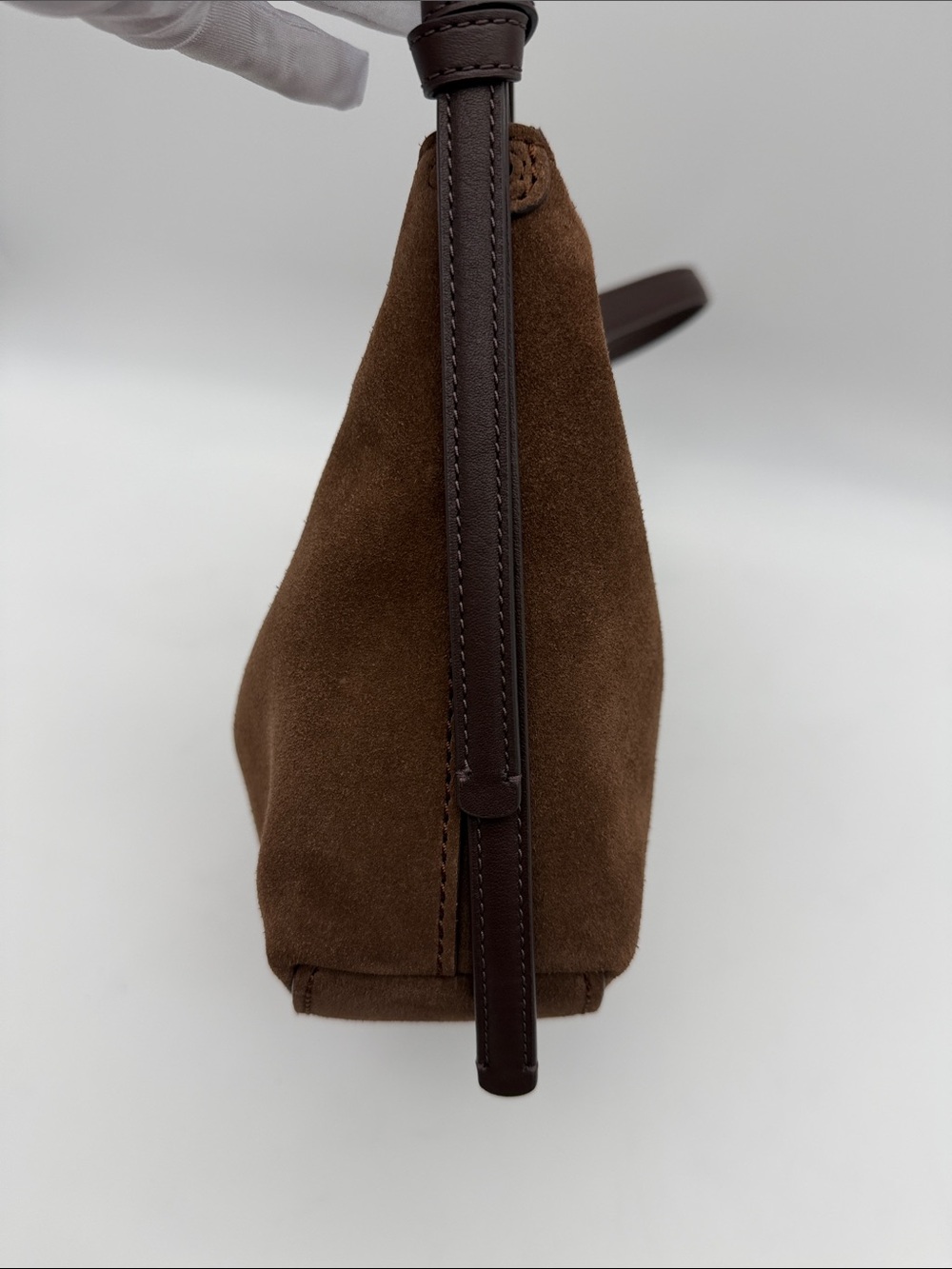 Kate Spade Loop Suede Large Shoulder Bag Hot Fudge Brown - Picture 5 of 16